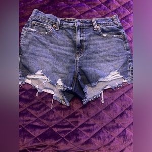 Aerie Medium stretch band Jean shorts